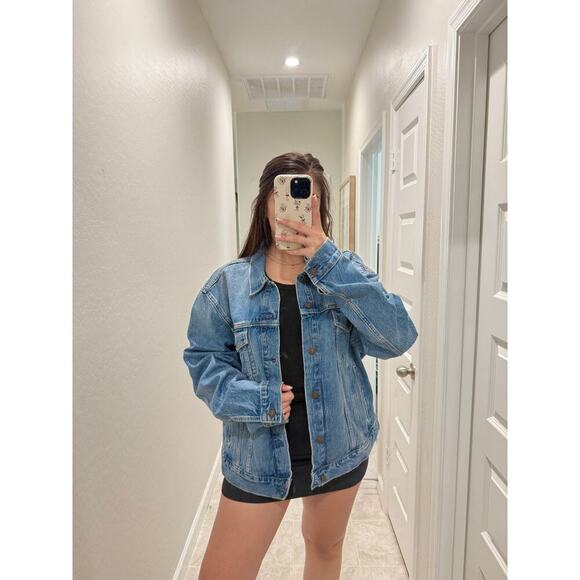 new calvin klein denim trucker jacket - size 2X - Picture 2 of 5